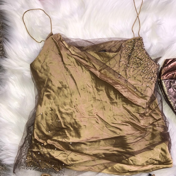 Skirt set with mesh and pearls - Picture 3 of 4